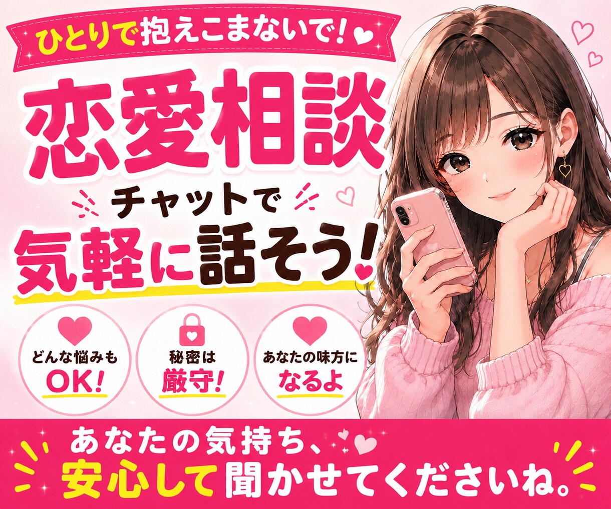 恋愛のお悩みお聞きします 24時間｜チャットでお話しましょう✨️ イメージ1