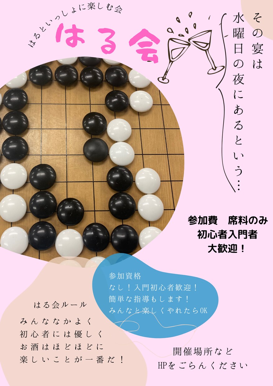初心者のための囲碁体験！できます 子供～大人まで、入門指導歴10年以上！基本のキから囲碁体験！ イメージ1