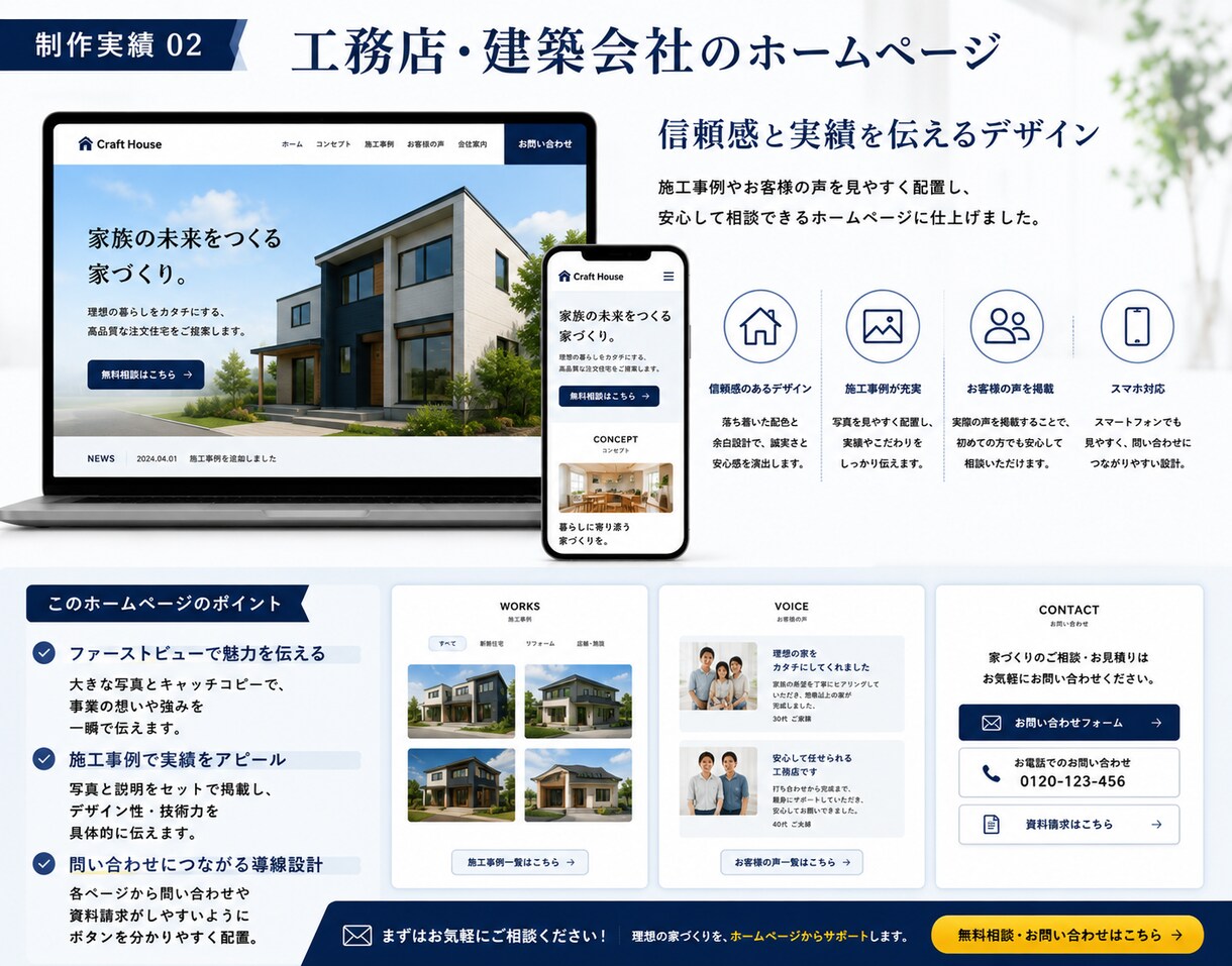 信頼につながるホームページ制作をします 開業・中小企業向けに丸投げ対応します イメージ4