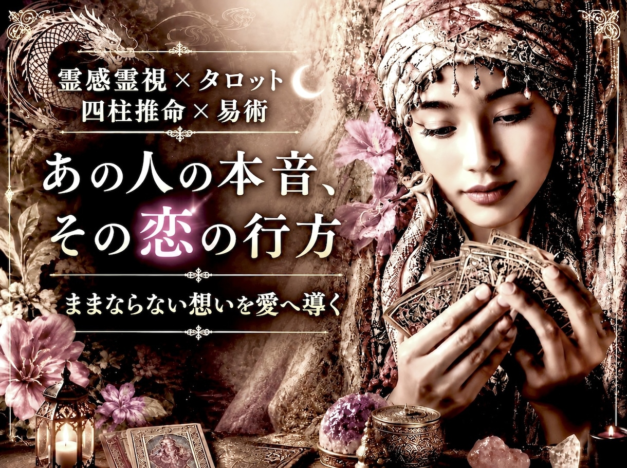霊感霊視＆占術で恋愛深層・お相手の本音を占います 【ままならない想いを愛へ導く✨電話鑑定】癒しの恋愛占い空間へ イメージ1