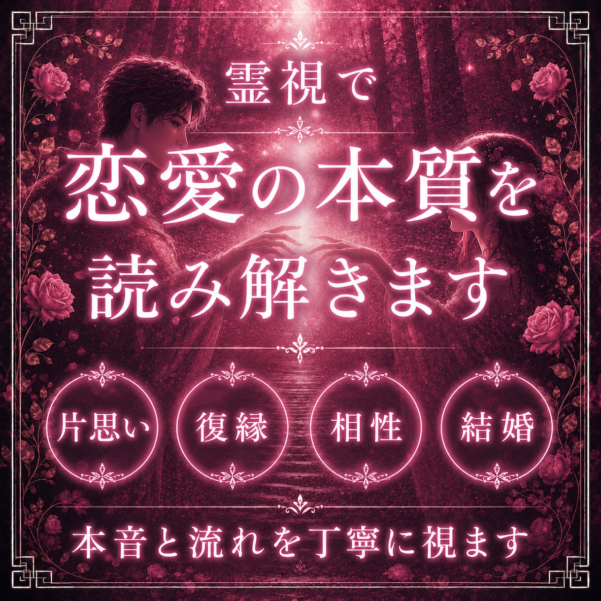 恋愛鑑定｜恋愛運と二人の縁の流れを霊視します 苦しい恋愛、もうやめませんか？霊脈霊視・波動術で導きます イメージ4