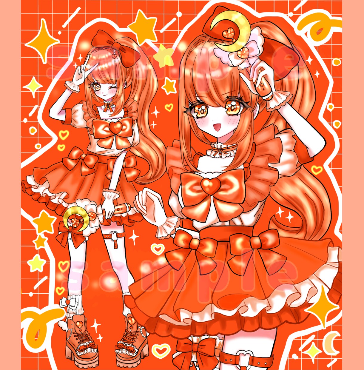 修正無制限！可愛い詰め込みイラストを制作いたします 等身＋バストアップ＋デフォルメの3点セット✨ イメージ3