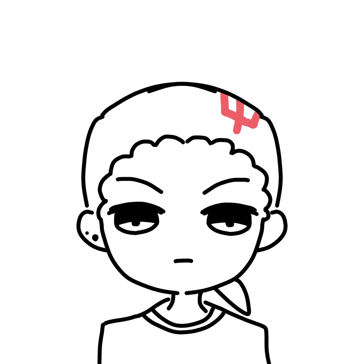 ピーキーなシンプルアイコン描けます 特徴のある目+モノクロ+差し色で個性的に◎ イメージ10