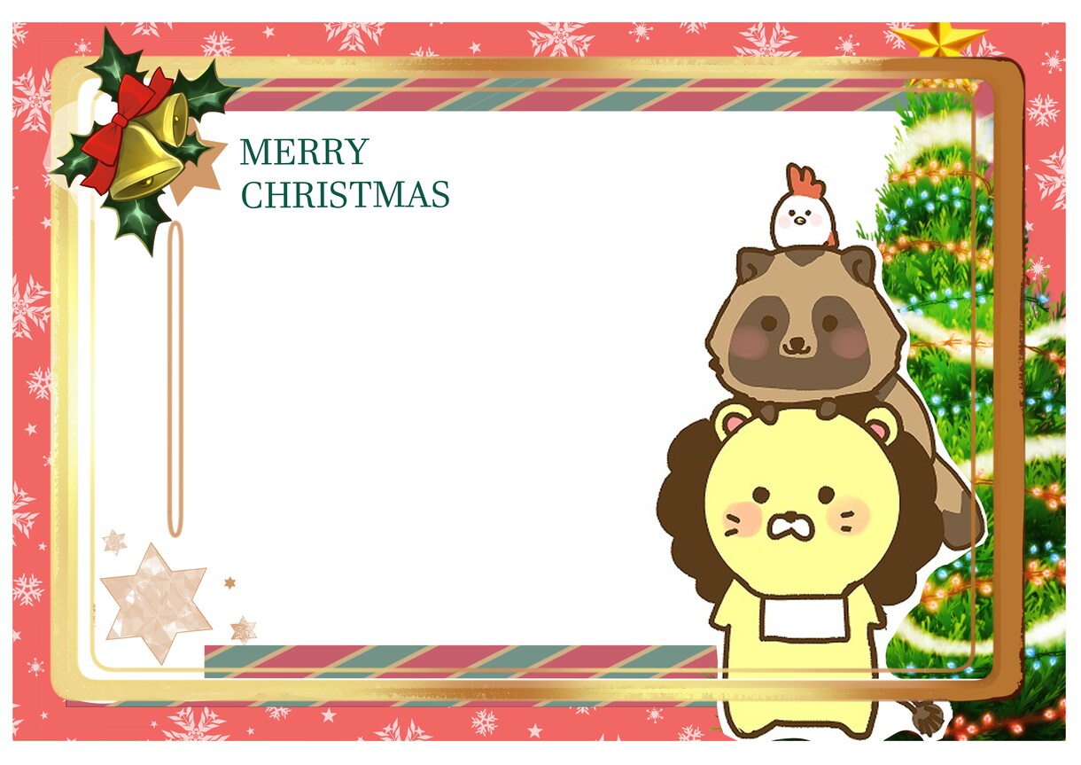 ５名様限定★可愛い女の子等イラストカード制作します クリスマスVer付、クリスマス会案内、招待状やプレゼントに イメージ6