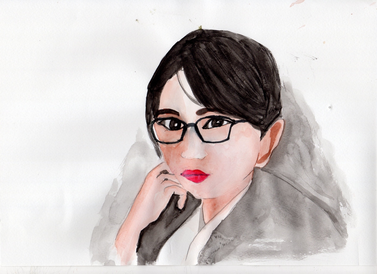 貰って嬉しいお部屋に飾れる可愛い似顔絵ます 水彩画の手描き似顔絵１枚１枚丁寧にえがきます イメージ5