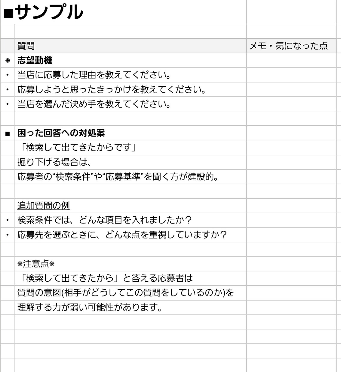 面接官向け！面接質問設計サポートします 面接代行で年間約1400件の面接を経験した現場目線の質問設計 イメージ2