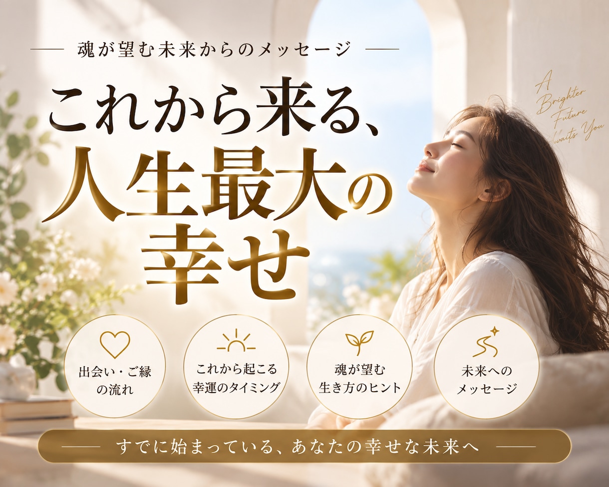 これから来る人生最大の幸せをお視せします ──未来のわたしが体験している、最高に満たされたある一日── イメージ1