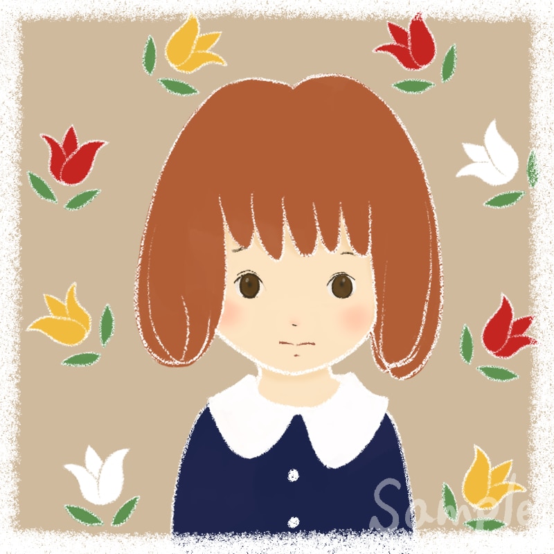 表情差分ok!絵本のような手描き風アイコン描きます SNS用や、記念日プレゼントにもオススメ！ イメージ1