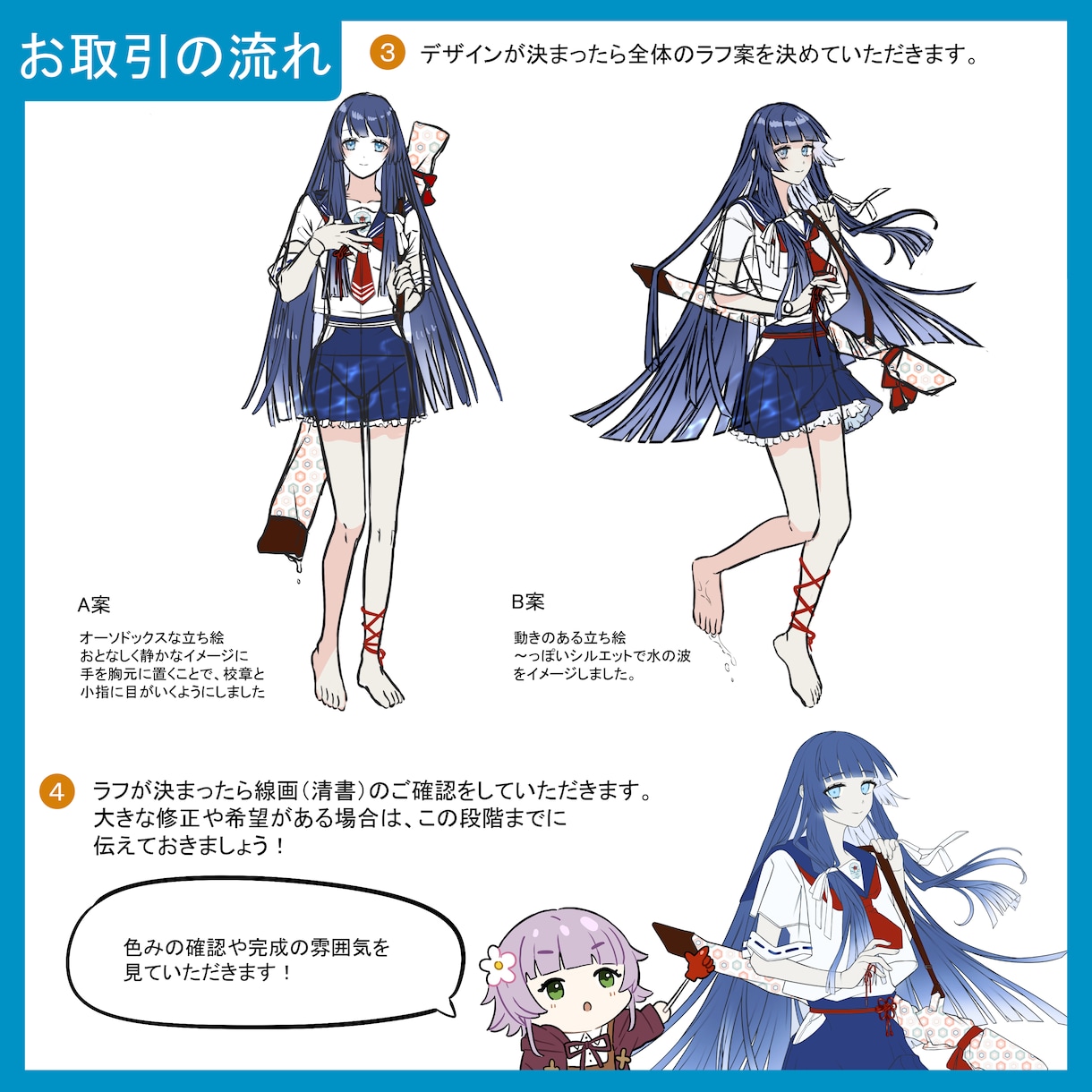 キャラクターデザイン・立ち絵を制作します 立ち絵、キャラクターデザイン、アイコンなど イメージ3