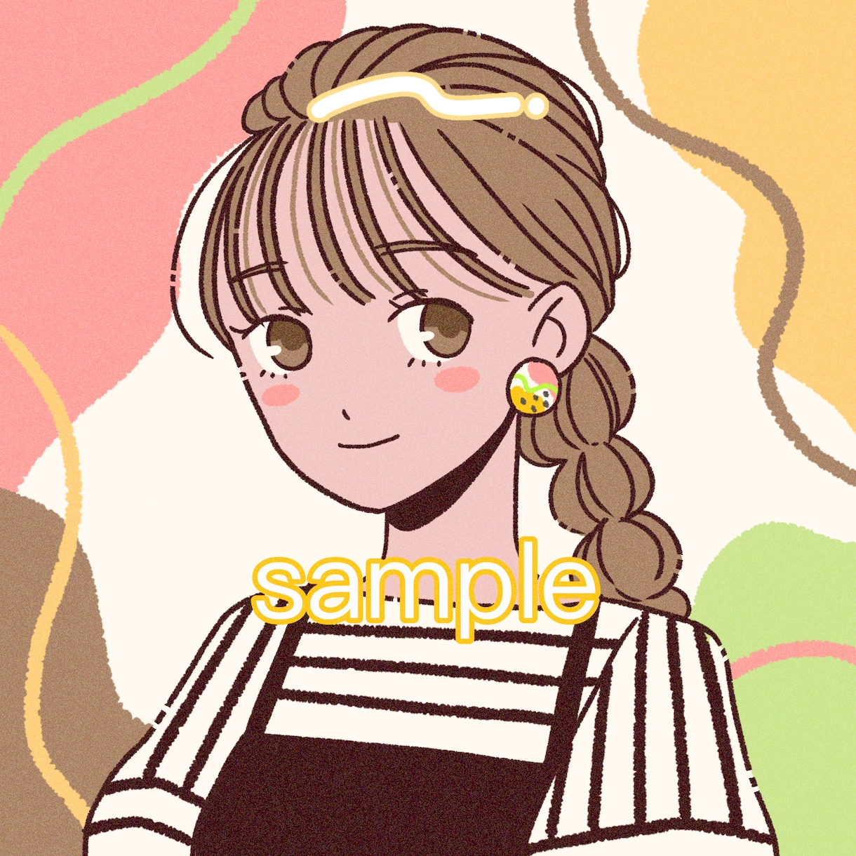 SNS向けのカラフルなアイコンを作成いたします シンプルで可愛いイラストでアイコンを描きます。 イメージ1