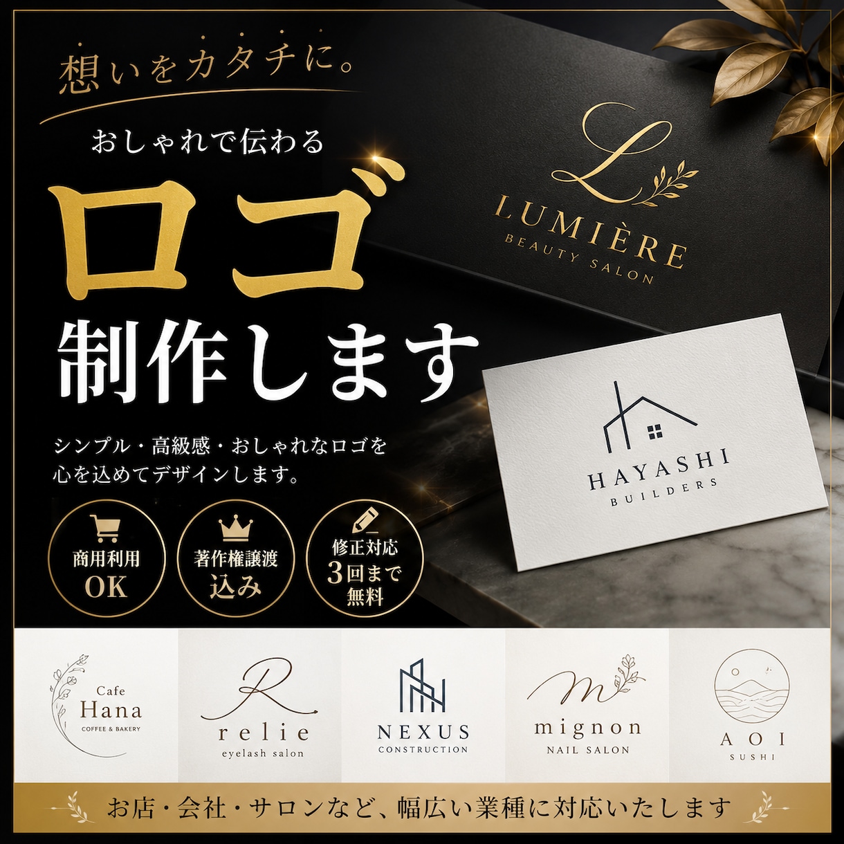 素敵なロゴデザイン制作します シンプルで印象に残るロゴを制作します イメージ1