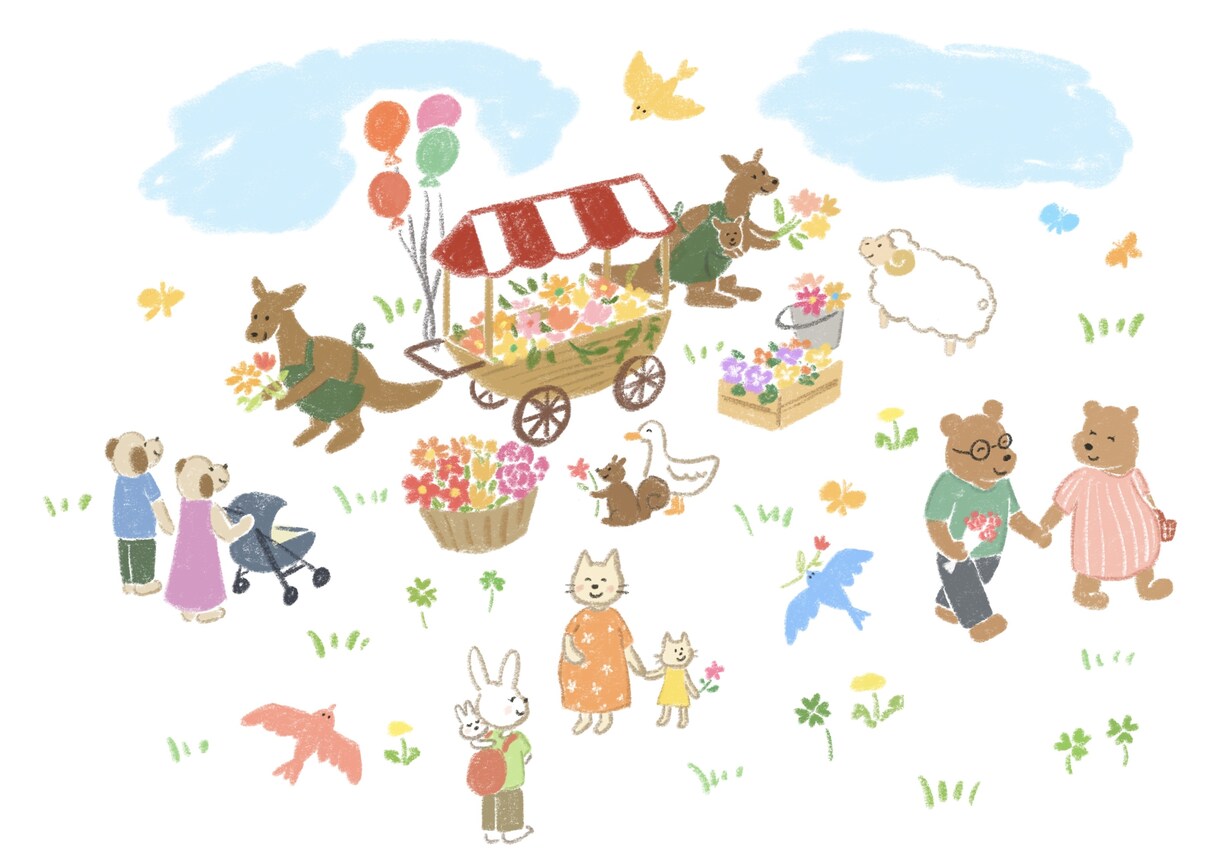 ほんわか温かみのあるイラスト、描きます 〈美大卒のイラストレーターがご要望に丁寧に向き合います〉 イメージ2