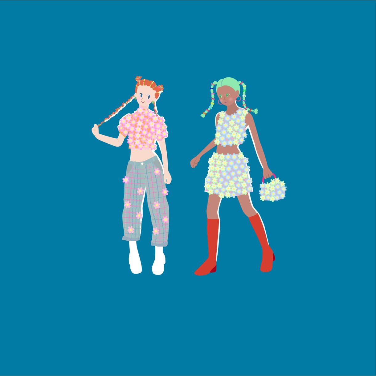 個性的なファッションの女の子イラストを作成します アパレル経験を活かした個性的なイラストならお任せください イメージ5