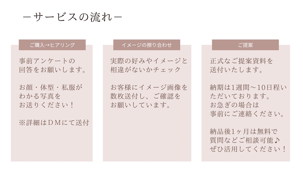 ご提案数は無制限！1週間着回しコーデご提案します 今ある服を輝かせる〖厳選アイテム〗着こなし方までお伝えします イメージ3