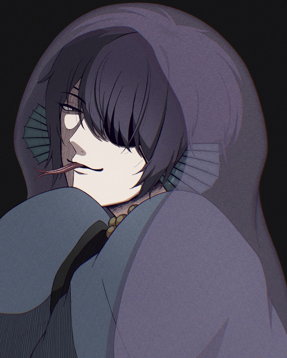 ダークでかっこいいイラスト描きます 鋭く刺すような目つきでこちらを見つめる絵描きます。 イメージ5
