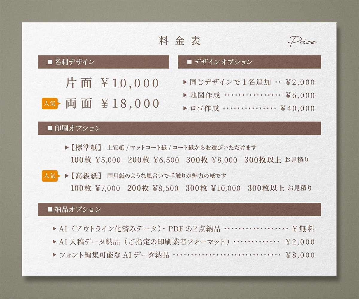 あなただけの特別な名刺を作成します 印刷対応OK｜箔押しやエンボス等の特殊加工も対応可能 イメージ10
