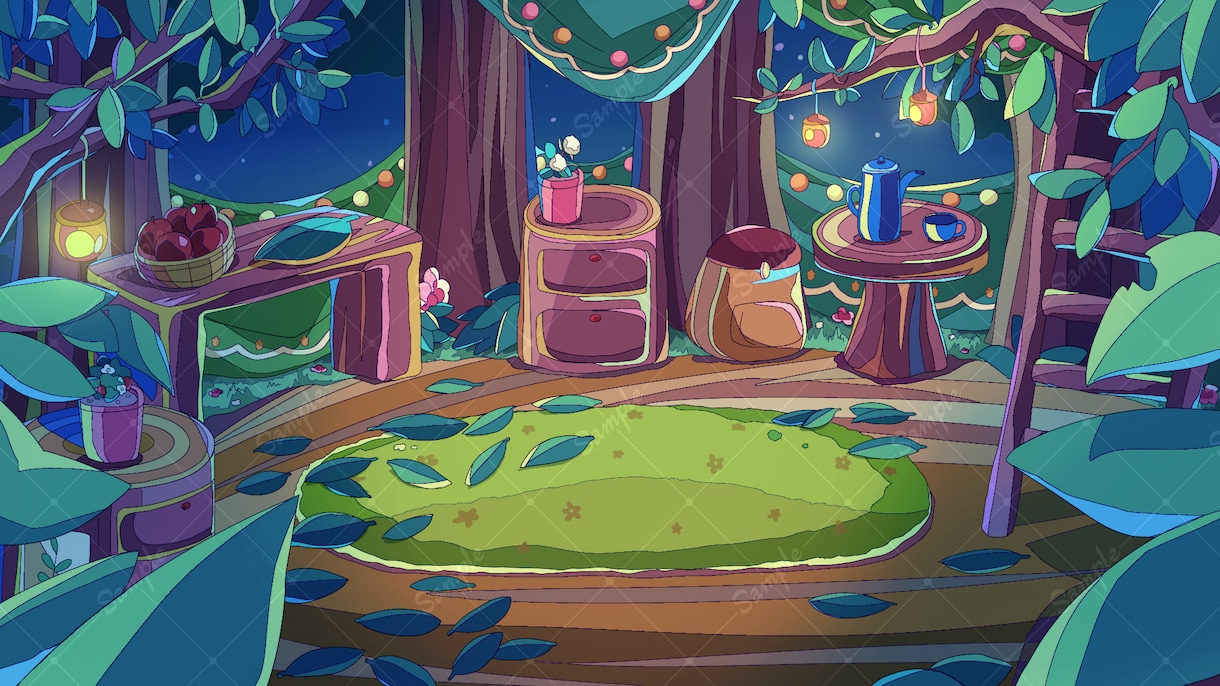 背景込みのカラフルなイラストを描きます 壁紙や一枚絵、サムネイルなど制作します イメージ10