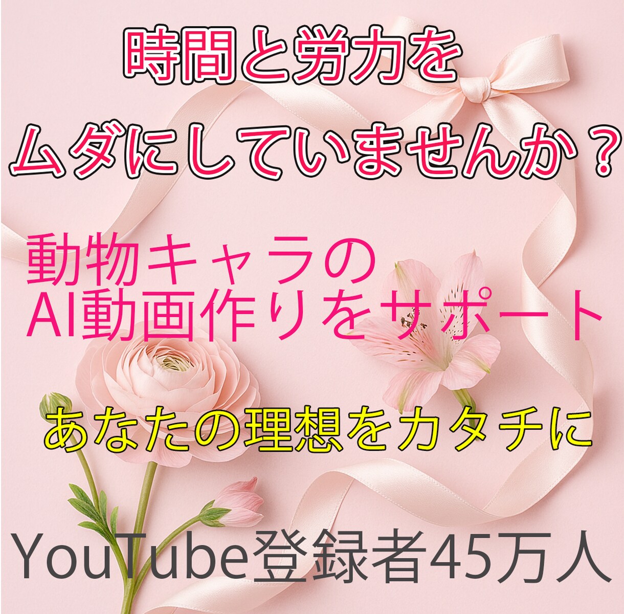 AI動画作りのサポートします 先着32名様にAI動画作りのマニュアルを無料でお付けします イメージ1