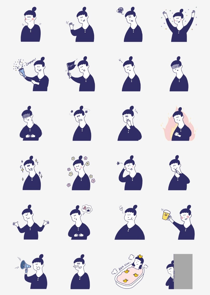 ゆるいタッチのLINEスタンプ作ります とにかく速く、丁寧に仕上げます イメージ1