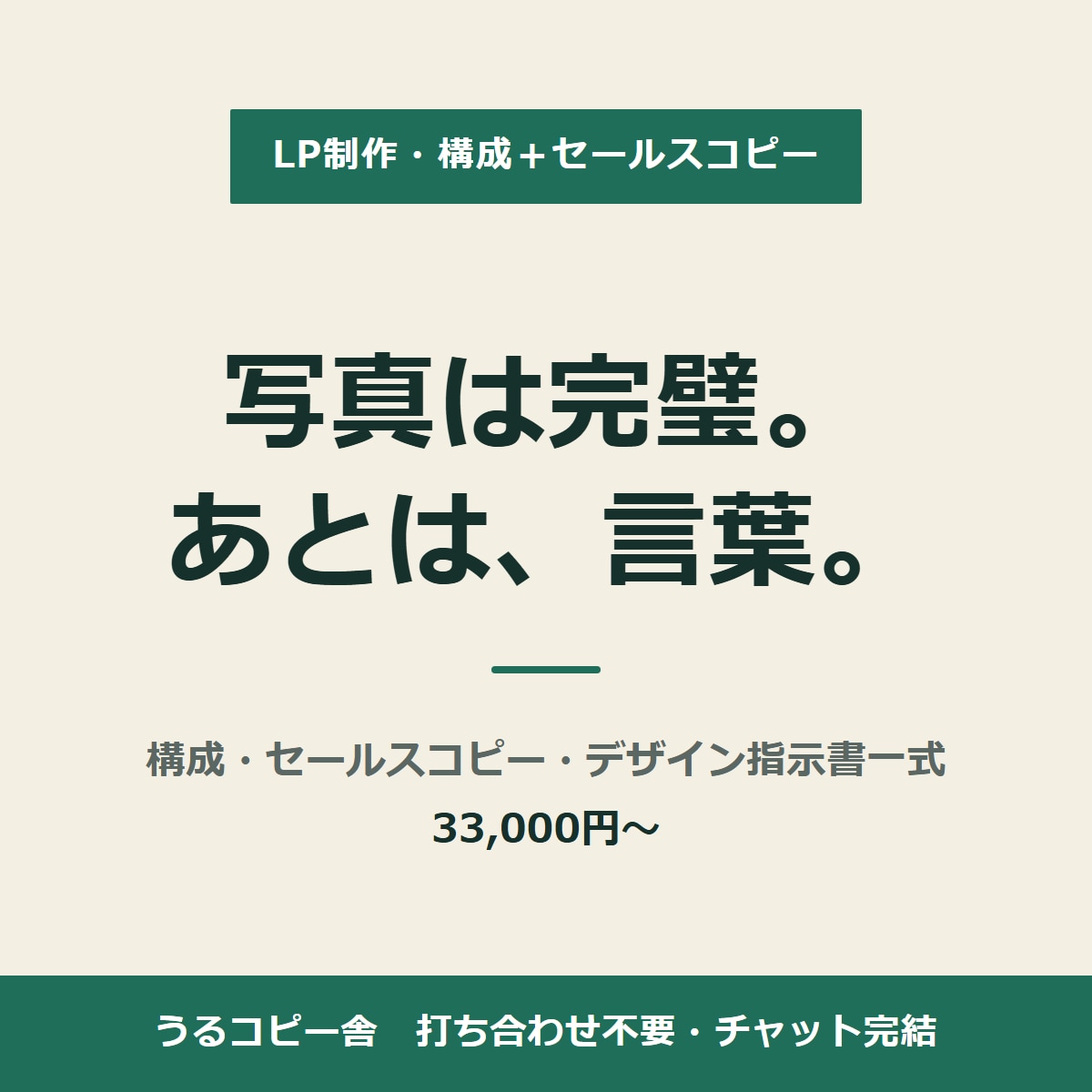 LPの構成・コピー・指示書を作ります 写真とデザインは決定済み。足りないのは読ませる順番と言葉です イメージ1