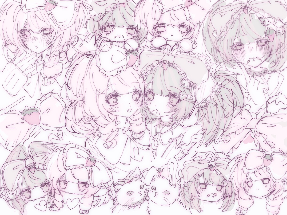 ふわふわゆるっとした雰囲気のイラスト描きます 淡く甘いゆるふわなタッチでお描きします♩ イメージ6