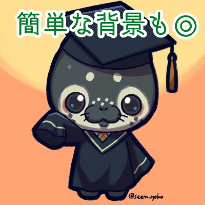 SNS等でアイコンとして使えるミニキャラ描きます 縮小しても色でわかる！シンプルだけどとても印象的！ イメージ3