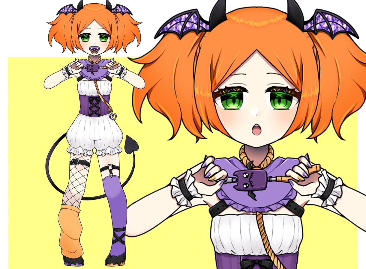 一点もの！Live2Dキャラ販売します 【魂募集】SMバブ悪魔【Vtuber・モデリング済み】 イメージ1