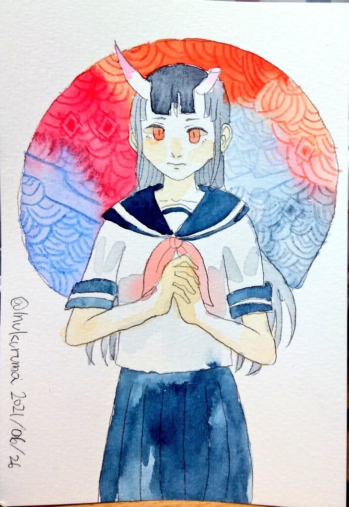 あなただけのアイコンを描きます 透明水彩などアナログ画材でアイコンなどを描きます！ イメージ1