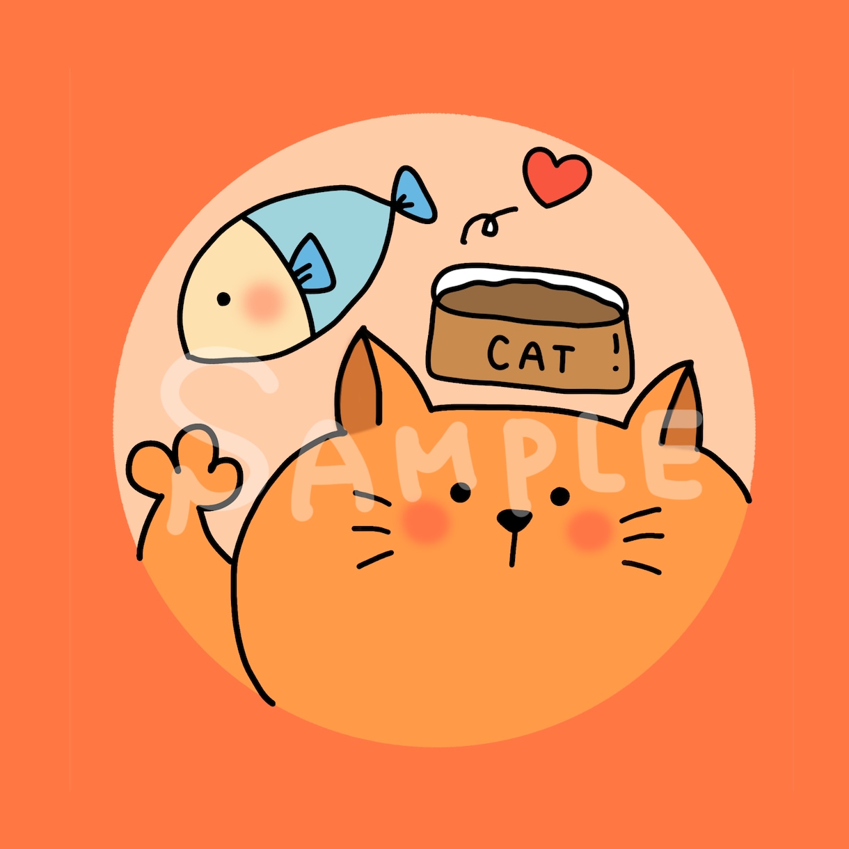パッと目を惹く！ゆるかわ動物アイコンをお描きします 修正無料！名前入れ可！世界で一つだけの特別なアイコン イメージ9