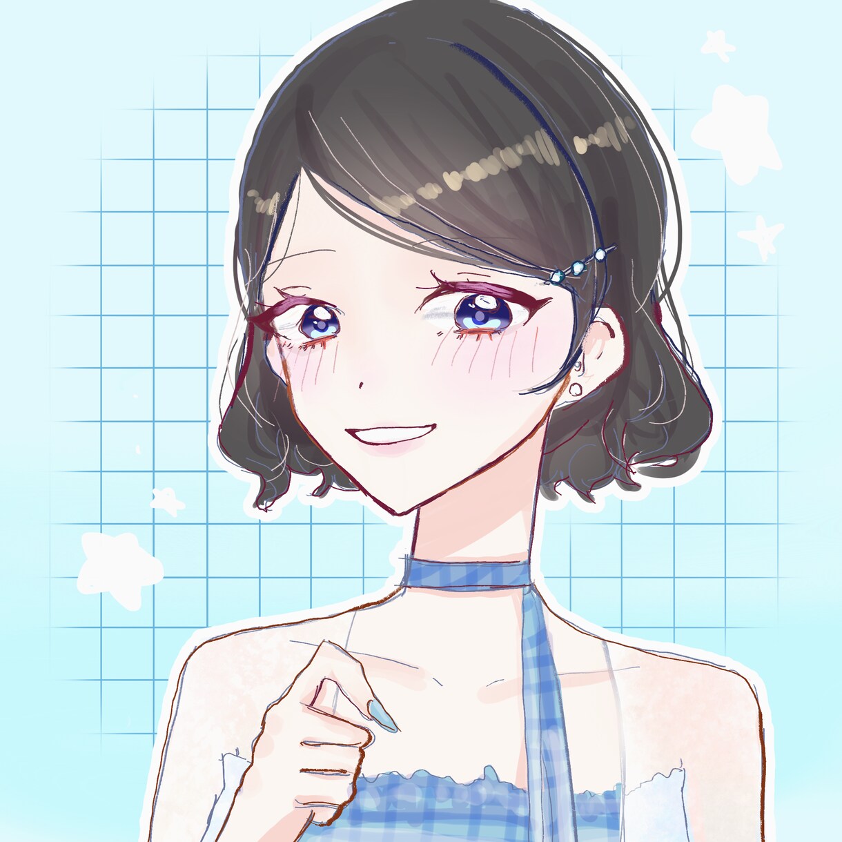 ワンホン風♡可愛い女の子のアイコンかきます Y2K/ワンホン/推し活のおんなのこを描きます イメージ5