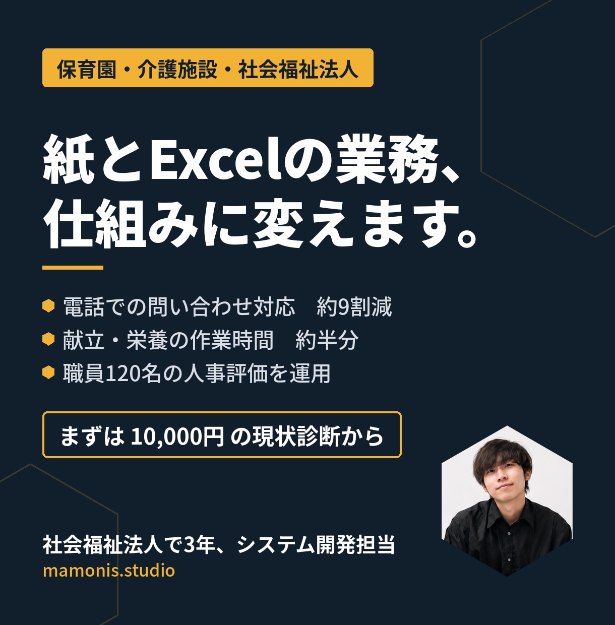 保育園・介護施設の業務を仕組み化します 福祉の現場で実際に作ってきました イメージ1