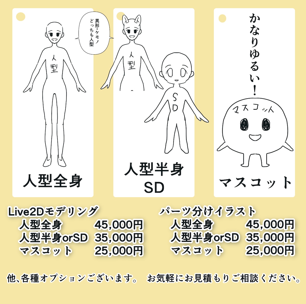 Live2Dモデリング、デザインからできます Win/Mac環境あり、お気軽にご相談ください。 イメージ3