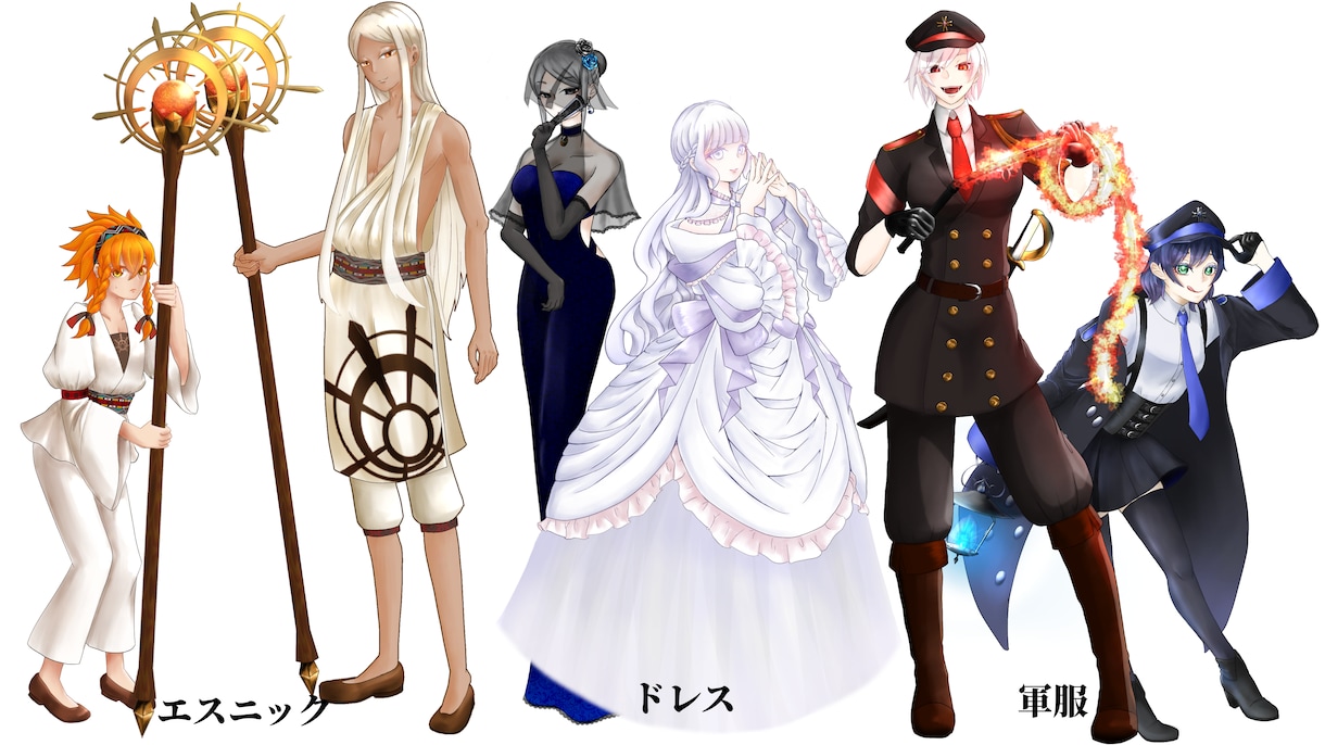 TRPGのPC、NPCを作成します TRPGの立ち絵制作！カスタム見積もりでおまとめ割引あり イメージ4