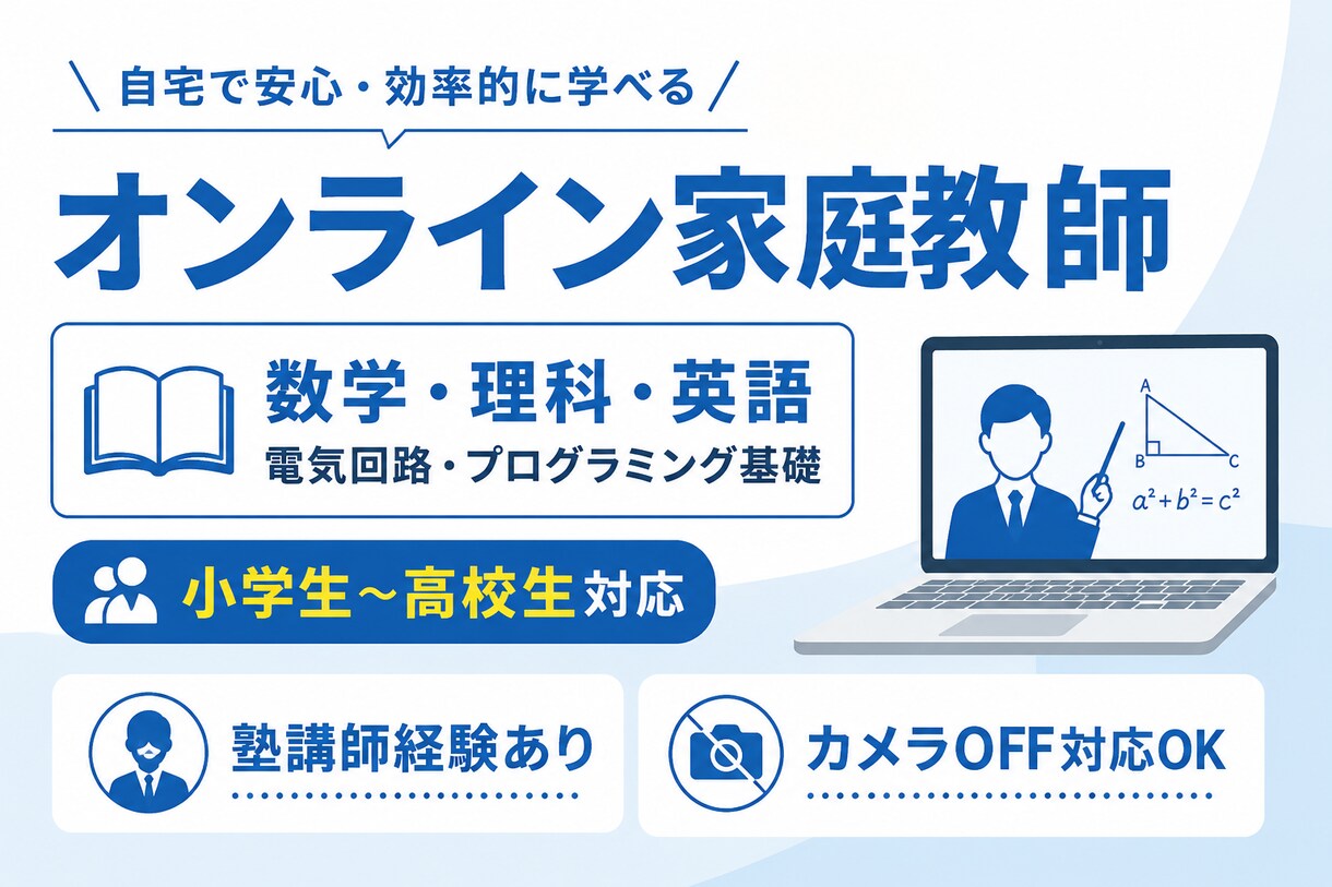 小学生～高校生の学習を分かりやすくサポートします 算数・数学・理科・英語を基礎から丁寧に指導 イメージ1