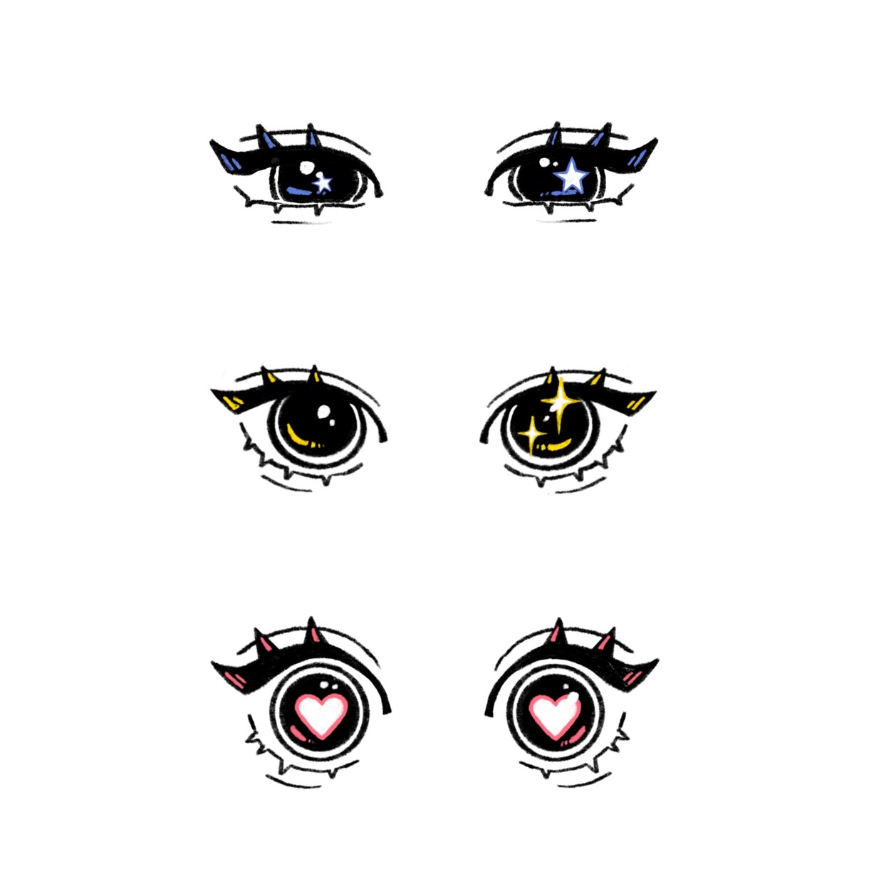 目が特徴的なキャラクターのイラストを描きます イカした個性的なキャラクターを求めている方へ イメージ9