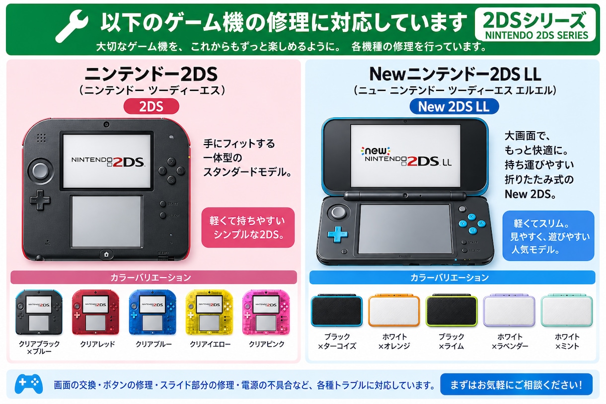 DS／３ＤＳ/２ＤＳシリーズ修理します 動かないジャンクでも可！愛用のDSを復活しませんか？ イメージ3
