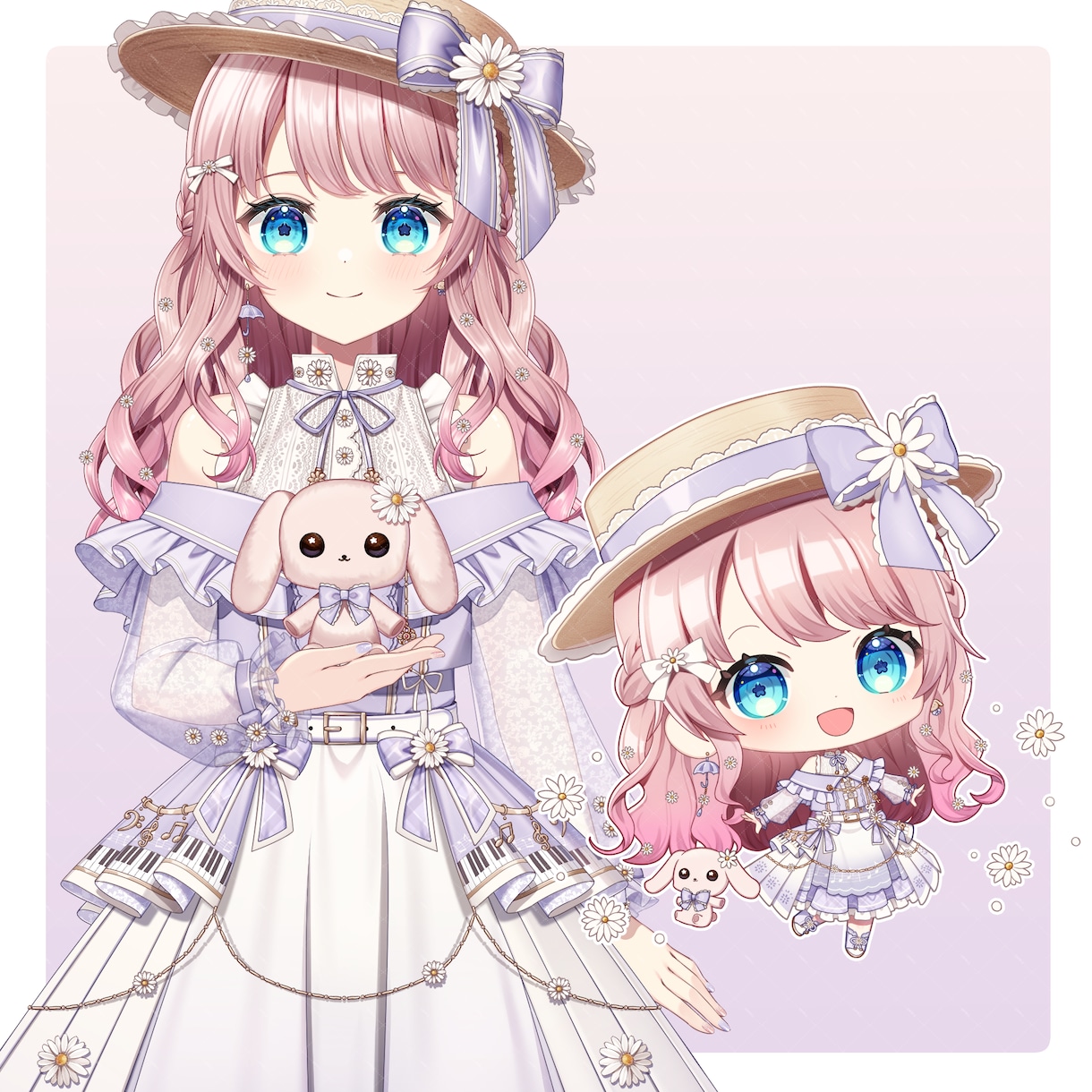 Live2D用パーツ分けイラストを作成します キャラデザや表情差分も承ります☆男性キャラもOK！ イメージ2