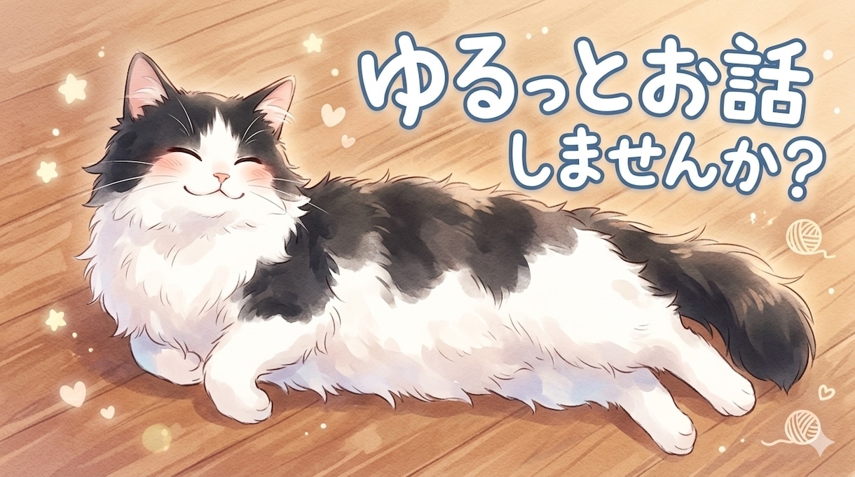 ゆったり猫好きがお話します 穏やかな雰囲気で、猫好きの天野とお話しませんか？ イメージ1