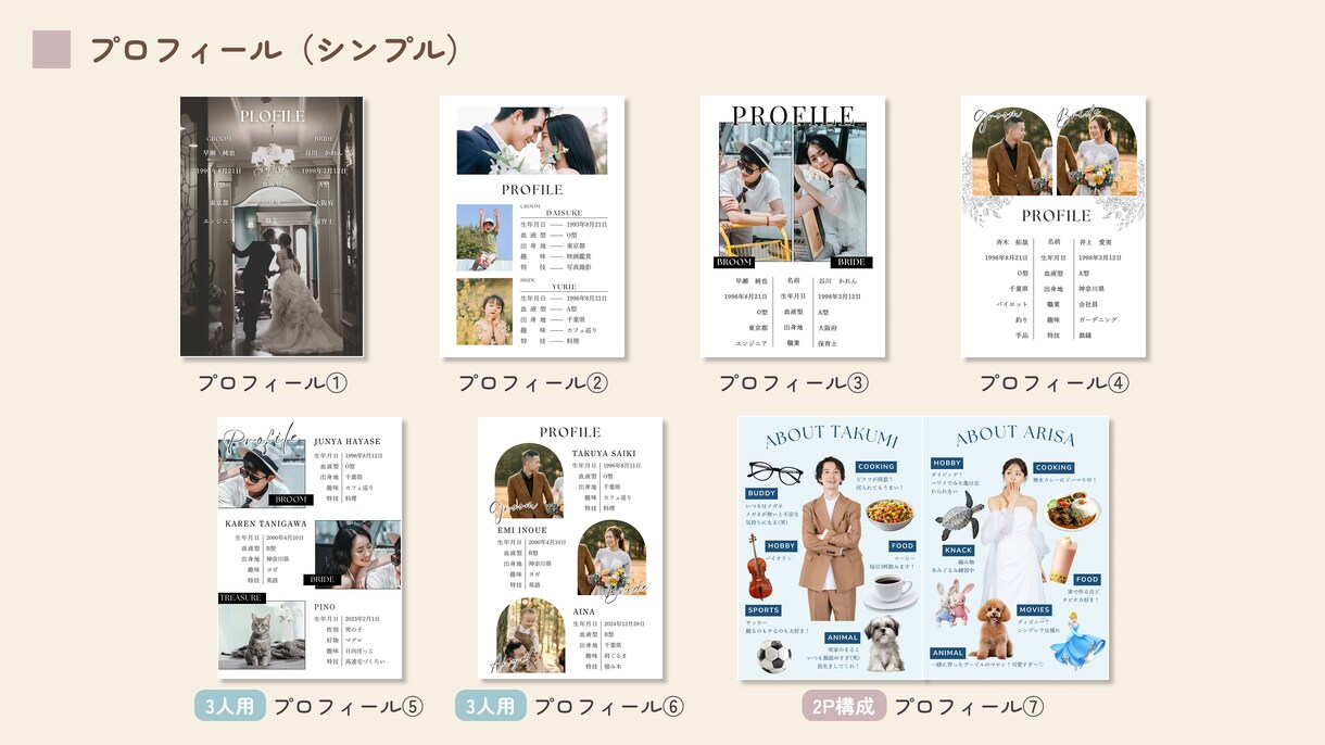 Canvaで簡単編集◎プロフィールブックを作れます Canva無料プランでも編集可能！編集～入稿までのガイド付き イメージ7