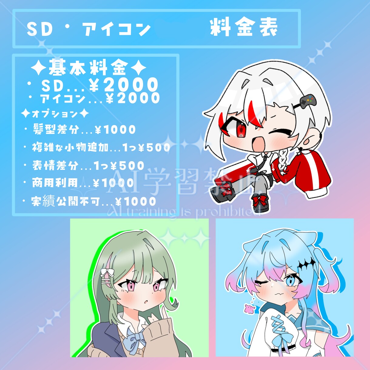 アイコン・ミニキャラお作り致します アニメのかわいい系の絵柄を求めている方へ イメージ2