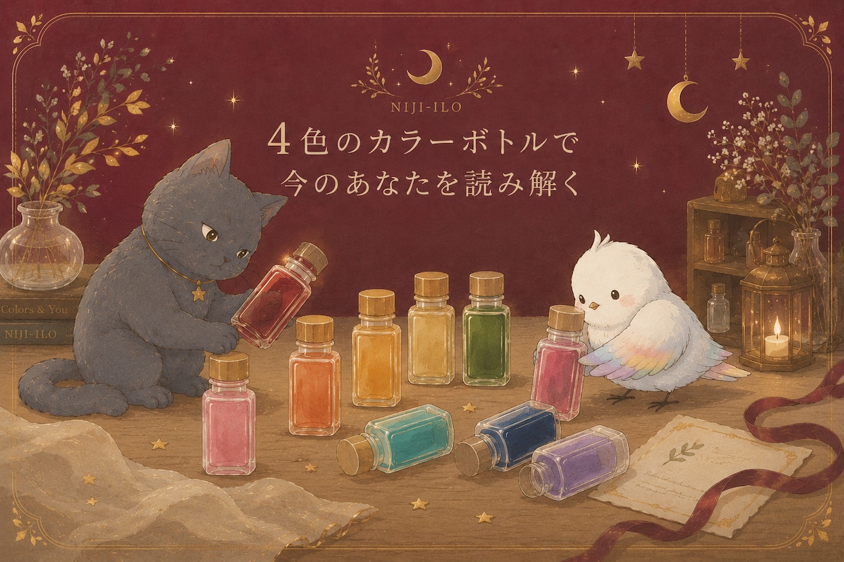 4色で読み解く簡易カラー鑑定書をお届けします 直感で選んだ4色が、あなたの本音を教えてくれます イメージ2
