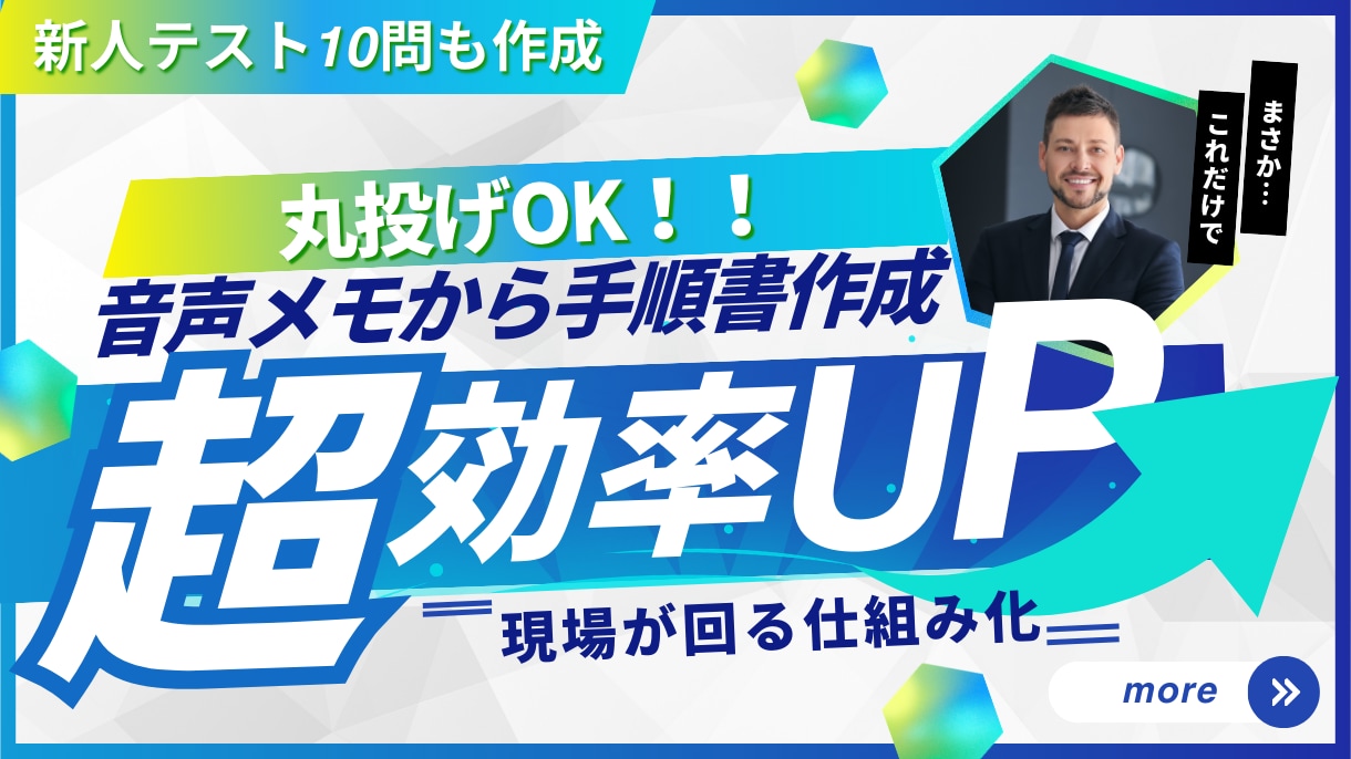 音声メモ/箇条書きから現場用手順書作成します 丸投げOK｜教えるたびに内容がブレる／引き継ぎが地獄／を解決 イメージ1
