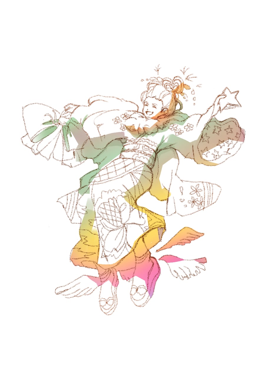 浮遊×人物⭐︎ポップで親しみあるイラスト描きます 挿絵・アイコン・プレゼントなどちょっぴり個性出したい方へ！ イメージ3