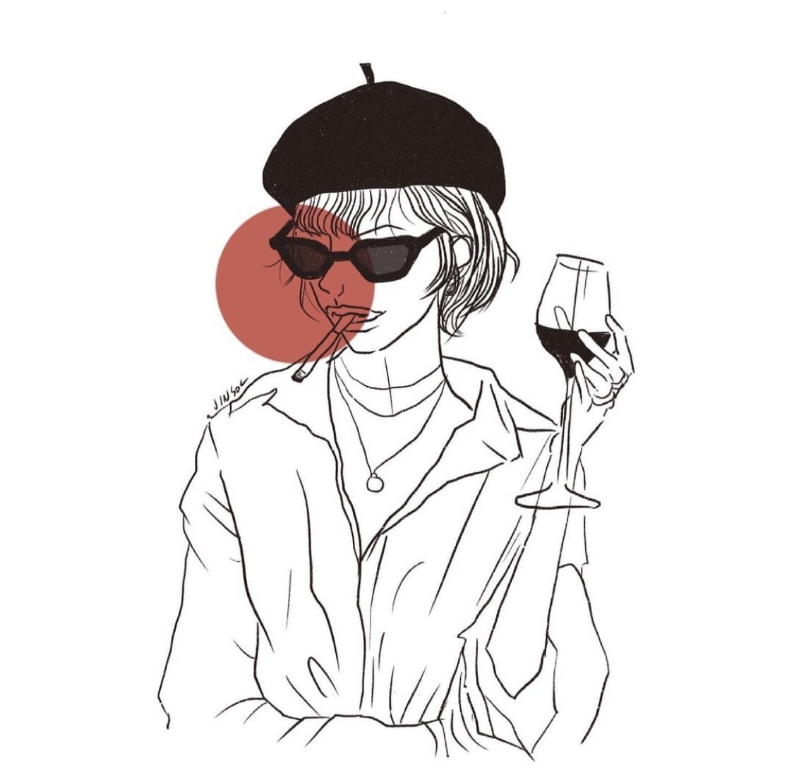 シンプルでおしゃれなイラストを描きます 思い出写真、プレゼント、SNSアイコン、ポストカードなど イメージ1