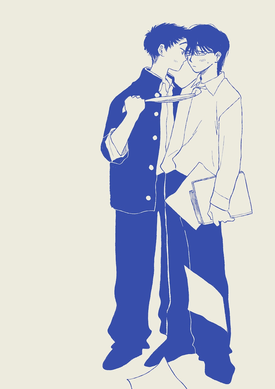 単色・線画イラスト。ペア絵、挿絵描きます 2人まで同一料金！シンプルでエモい単色線画イラストです♪ イメージ2