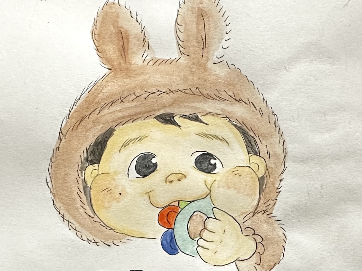 思わず笑顔になっちゃう可愛い似顔絵描きます 自宅で手形、足形を入れられるようなスペースも設けます★ イメージ6