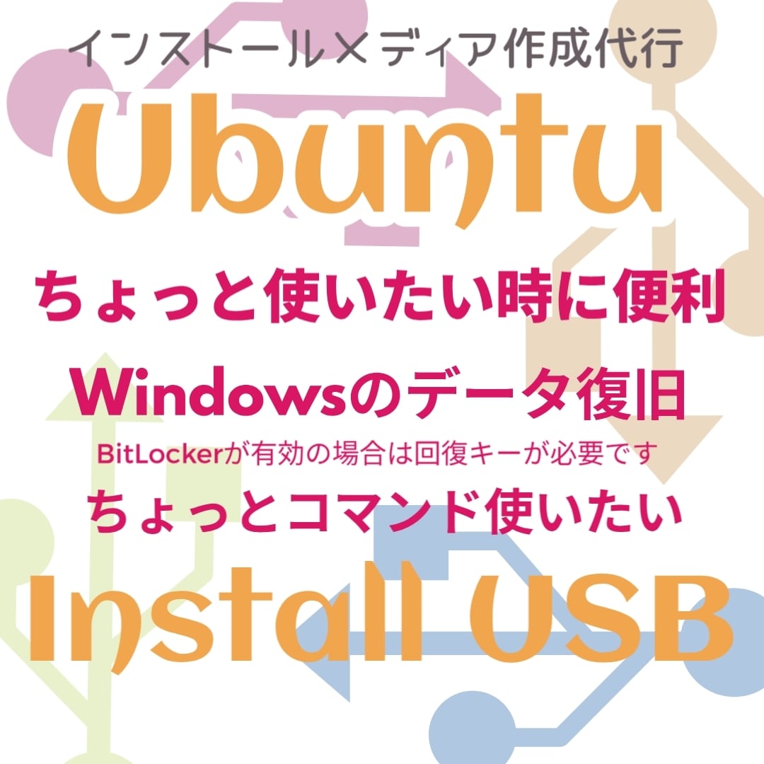 Ubuntu 24ブータブルUSB作成代行します ちょっとLinux OS使いたい時に便利なインストールUSB イメージ1