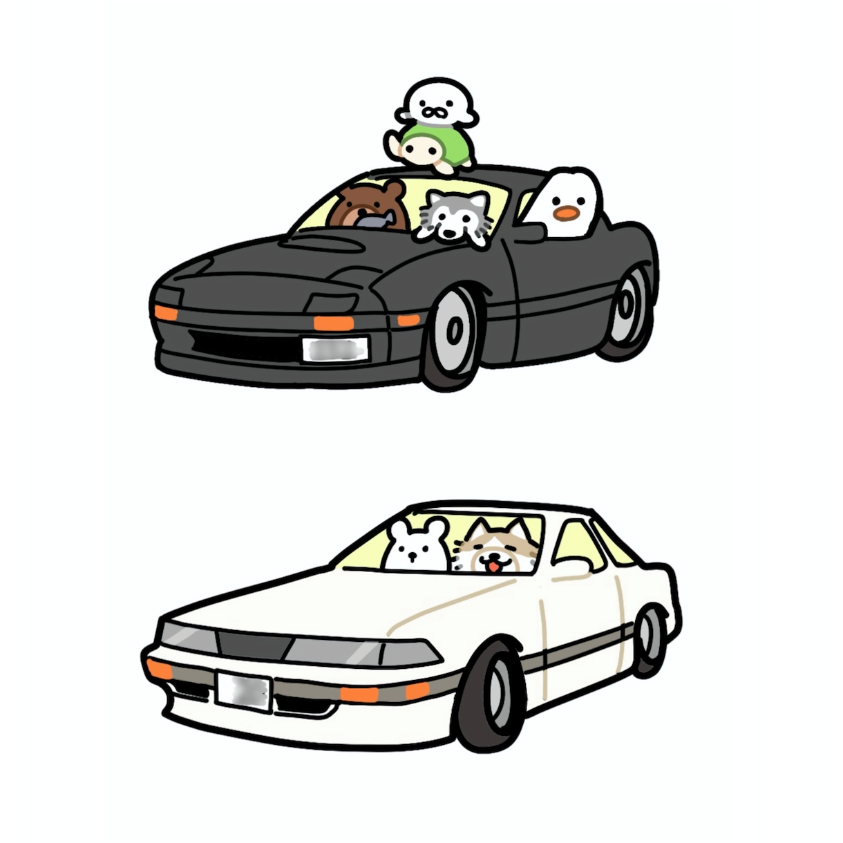 あなたの宝物をゆるかわイラストにします 愛車、ギター、ぬいぐるみ、人、ペットなど幅広く対応可能です！ イメージ2