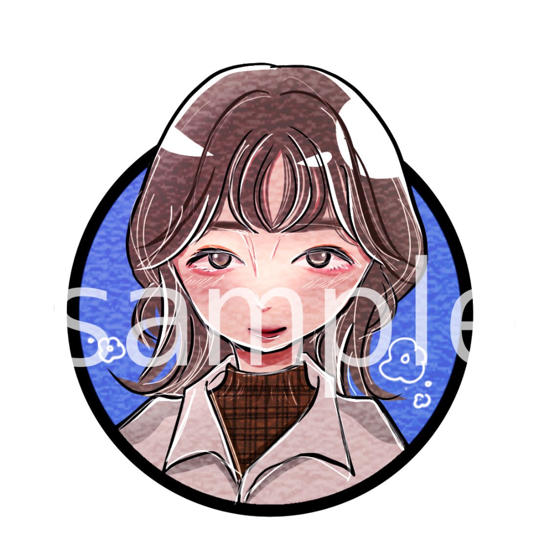 艶っと華やかなキュートな似顔絵提供いたします SNSアイコンお探しの方や友人恋人へのプレゼントにも是非 イメージ3