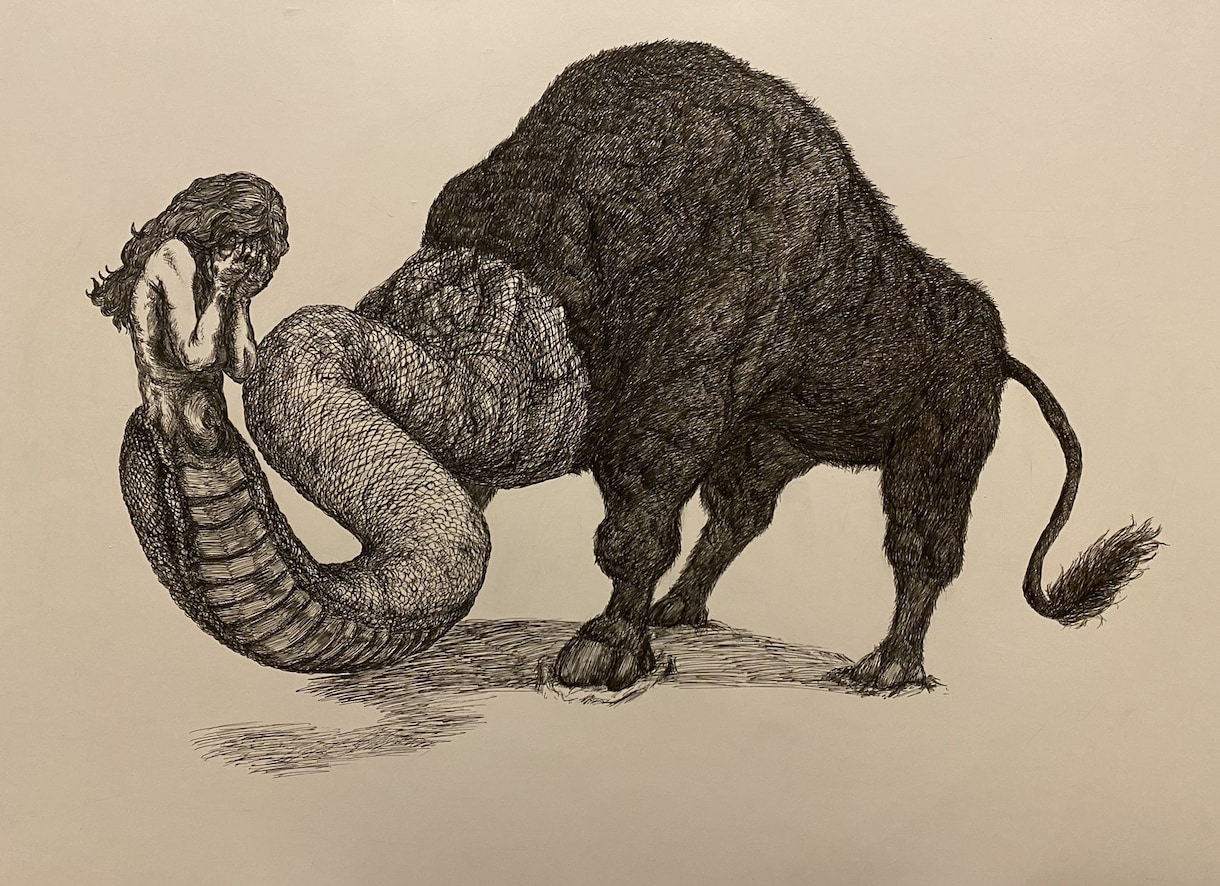 ペン画イラスト制作します あなたのイメージでオリジナルのペン画作品を描きます イメージ1